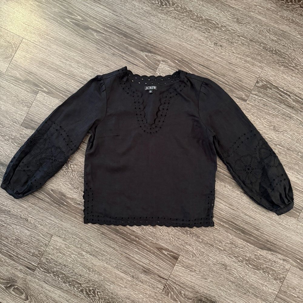 J. Crew Bungalow Embroidered Top